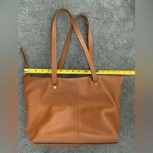 J.Crew brown leather shoulder bag tote. Excellent condition.